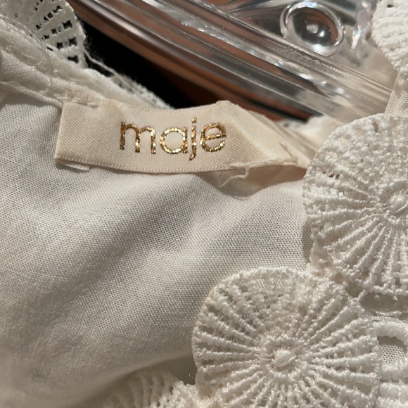 Maje white lace peplum top - Picture 8 of 9